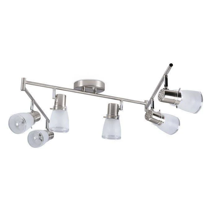 Catalina Lighting 17828-002 Naples 6 Light Track Bar with Glass