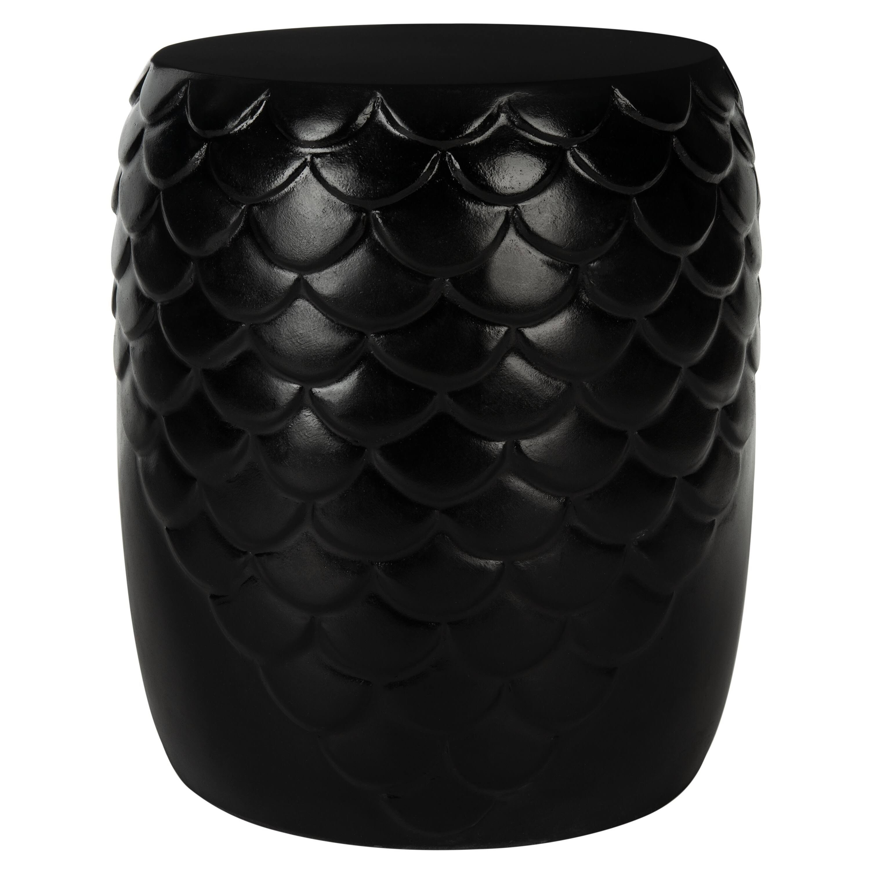 Safavieh Outdoor Julyvia Concrete Stool - Black