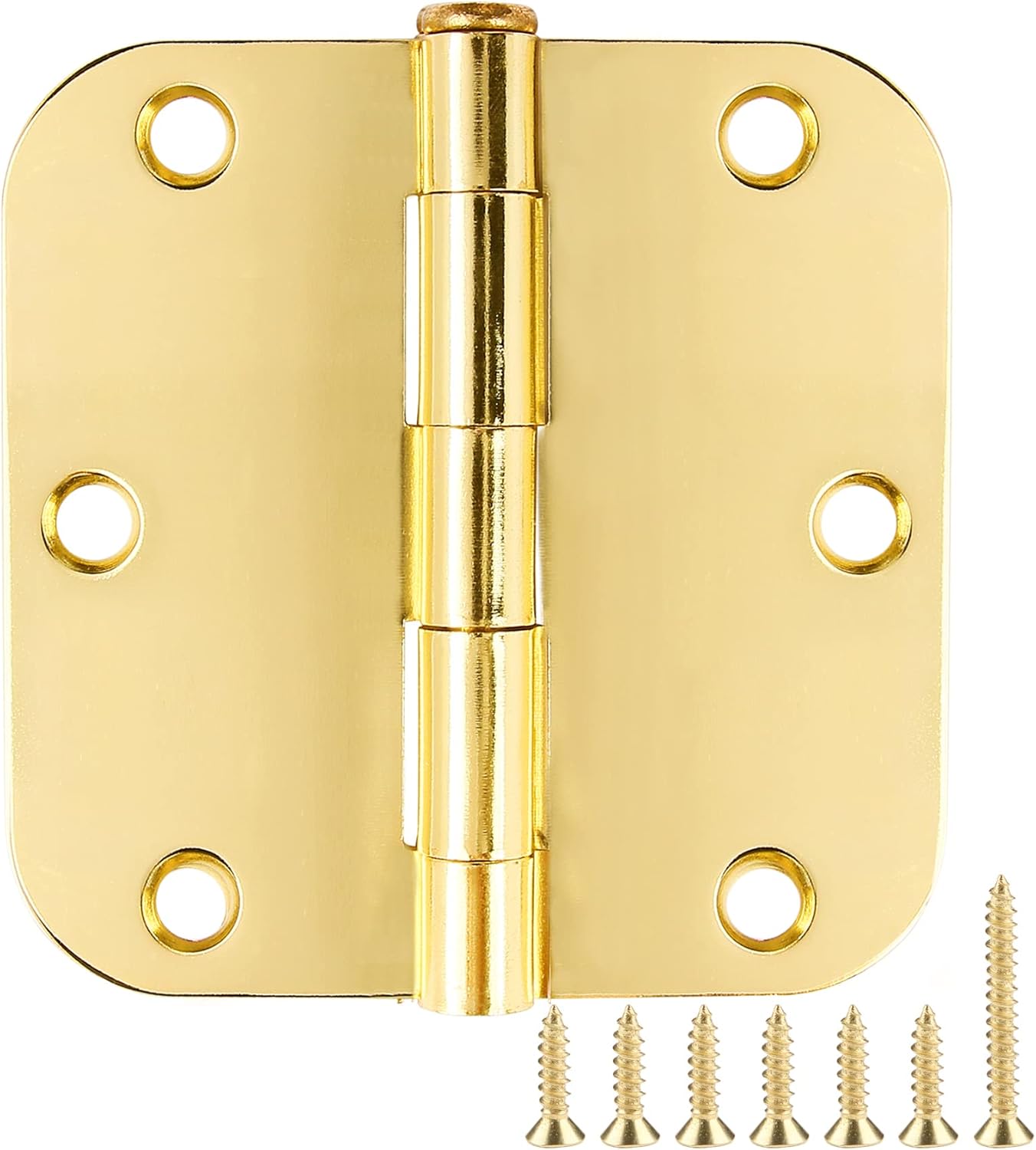 18 Pack Brass Door Hinges Polished Brass 3.5 Inch x 3.5