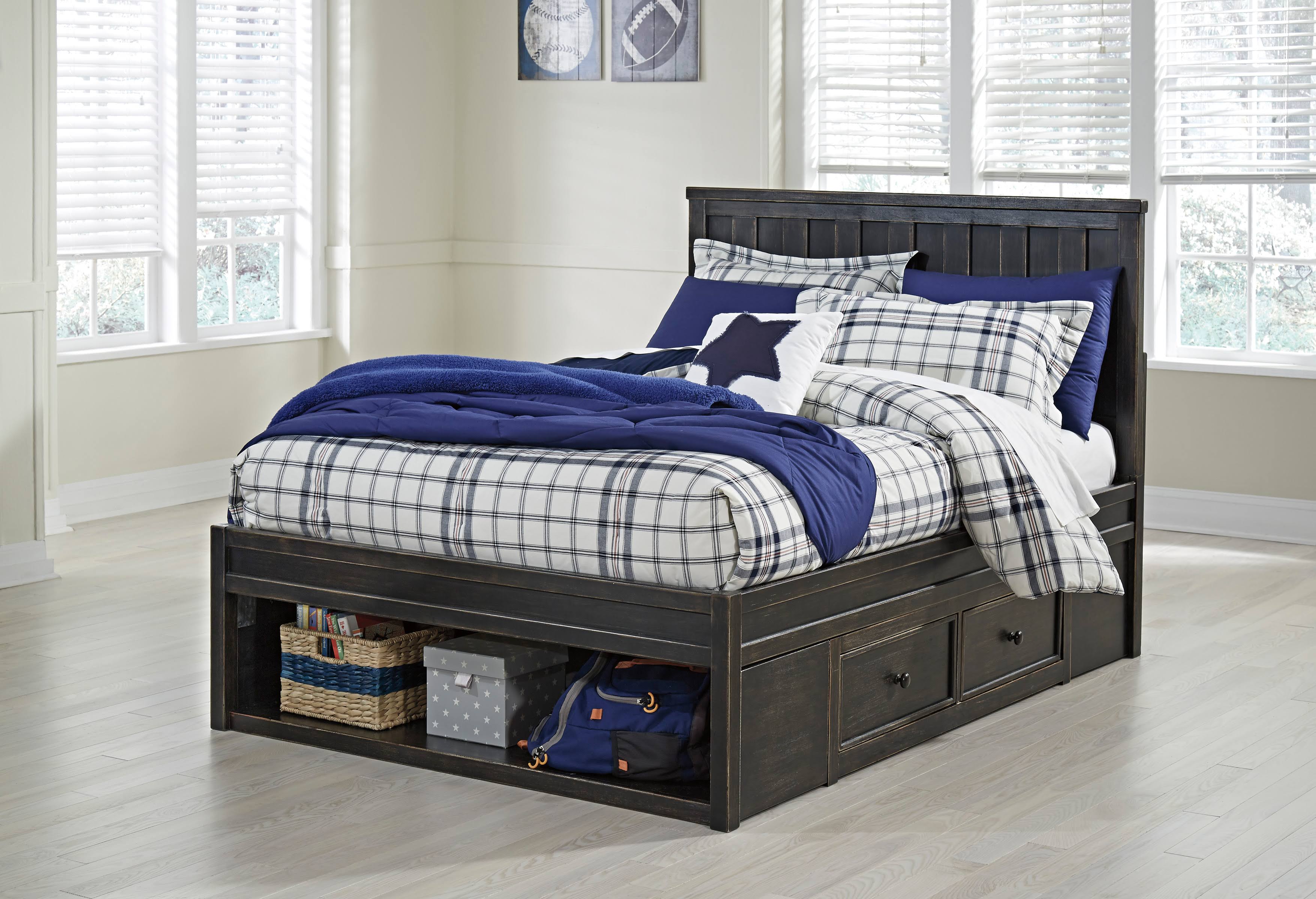 Ashley Furniture B521-83S Jaysom Twin Storage Rails - Black