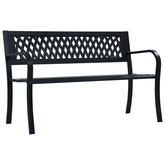 OnlineGymShop CB21447 49.2 x 20.9 x 30.3 in. Outdoor Bench - Black