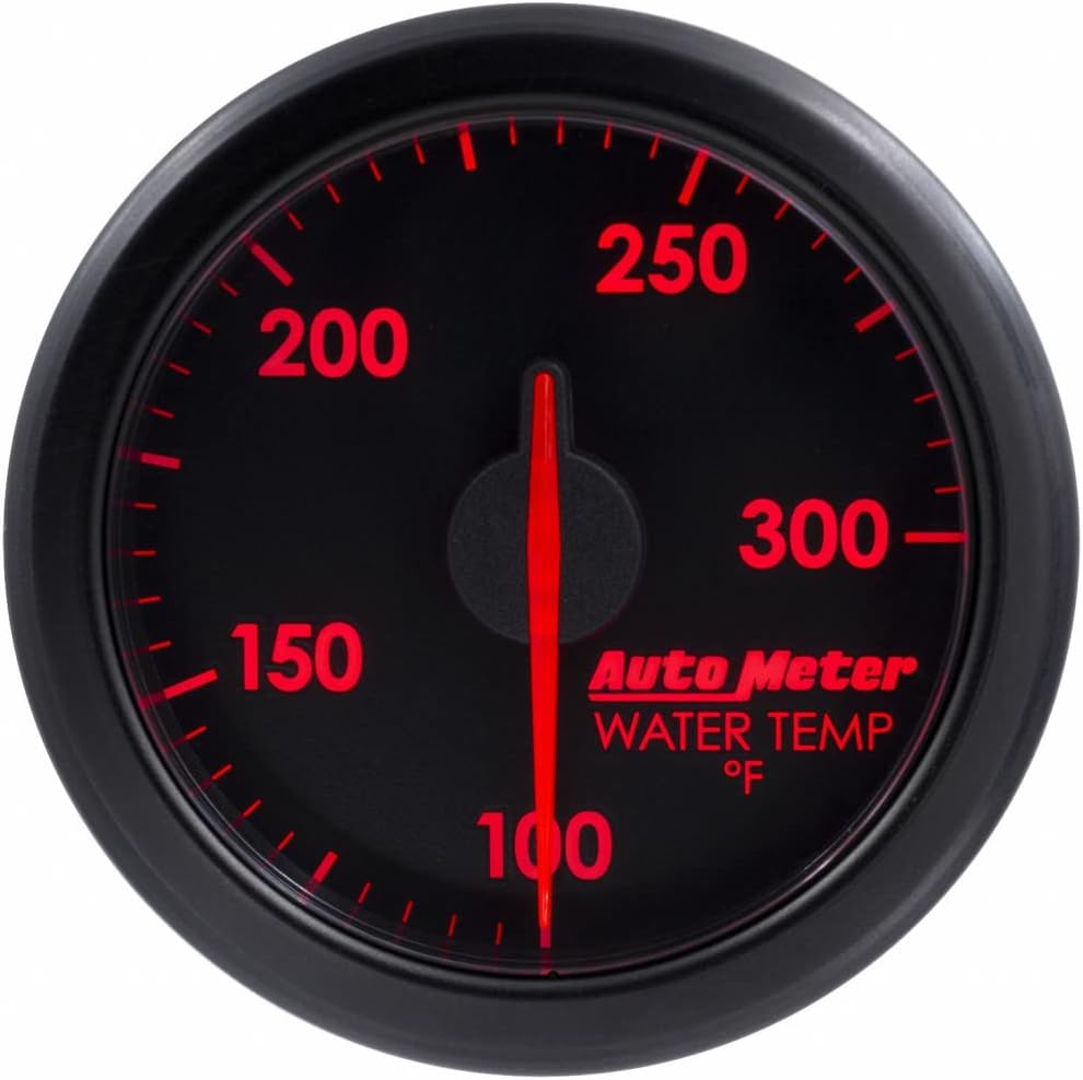 AutoMeter Water Temperature Gauge | Airdrive 2-1/6in 100-300 Degrees F | Black