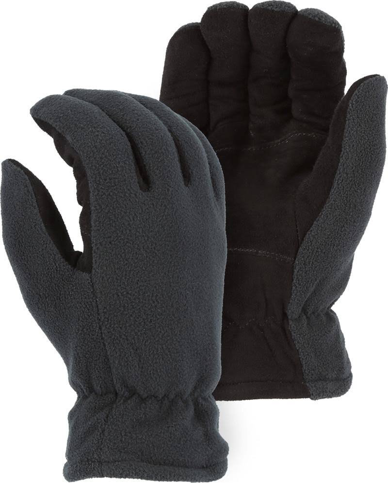 Majestic 1665 Winter Deerskin Drivers Gloves with Fleece Back Medium