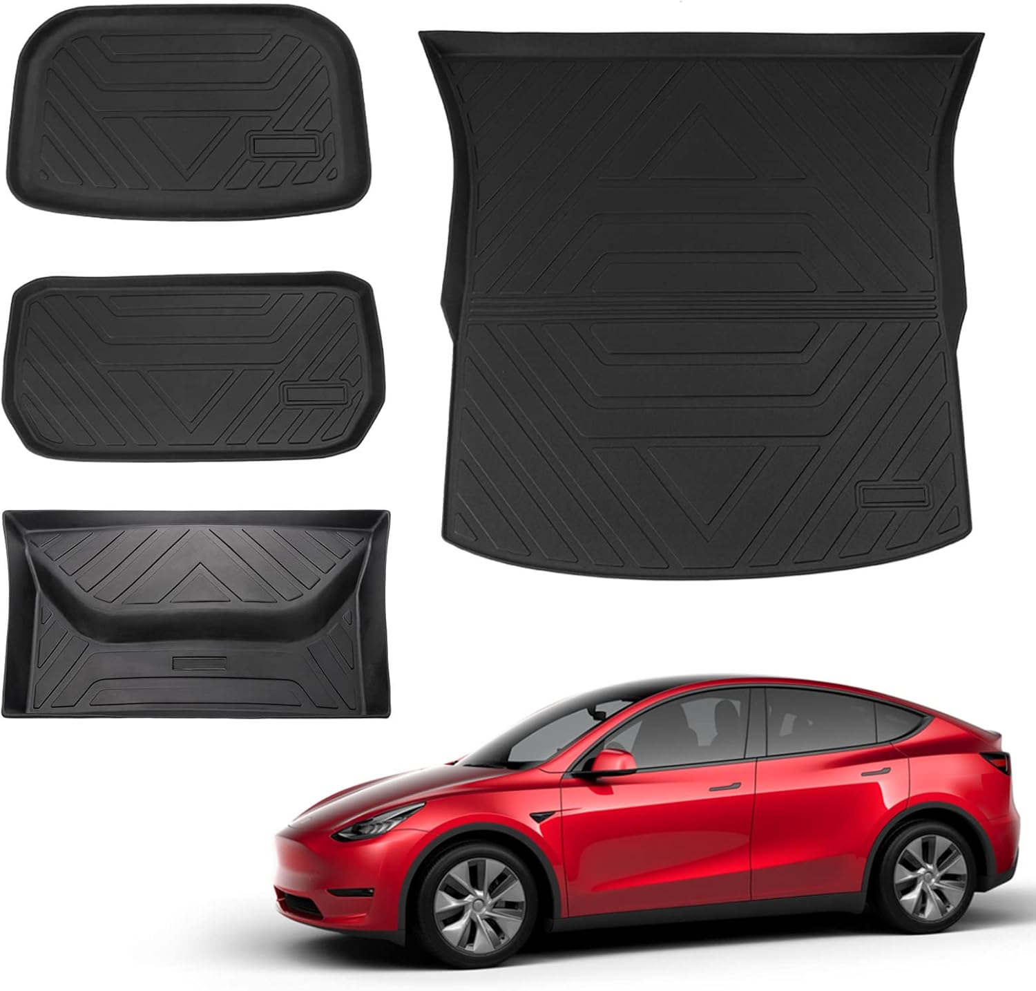 Xipoo Fit Tesla Model Y Trunk Mat Cargo Mat Trunk Mat Cargo Liner for 2020 2021 2022 Tesla Model Y Accessories (Rear Cargo Mat for 7 Seats Model)