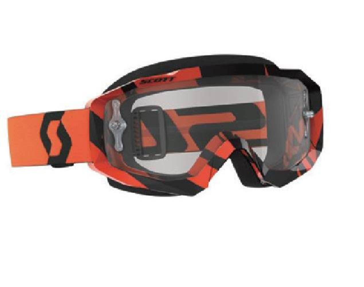 Scott Black/Orange Hustle MX Goggles w/Clear Lens - 262592-1009113