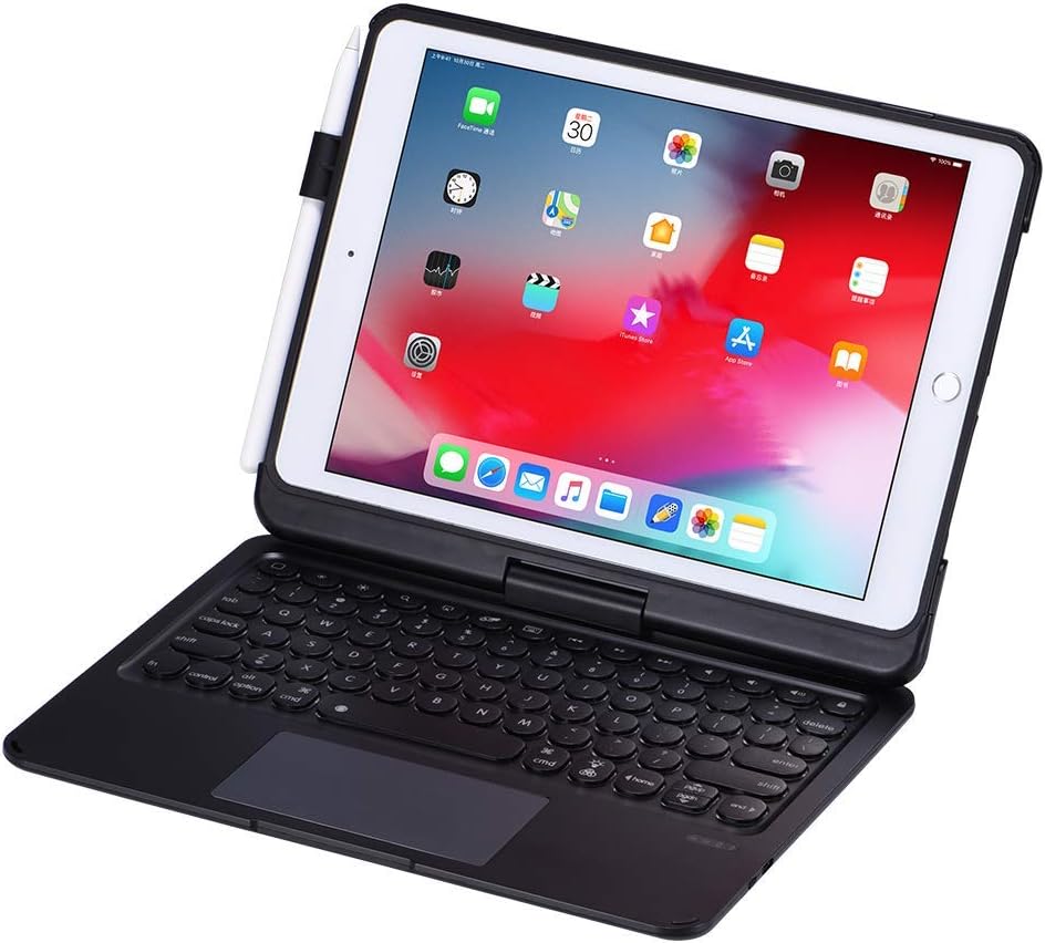 iPad Keyboard Case for 10.2 2021 9th 2020 8th 2019 7th, iPad Air 10.5 2019, iPad Pro 10.5 2017 - Backlit - 360 Rotatable - Wireless - 9th Generation Clickable Touchpad - iPad Air 3 - Camo Green