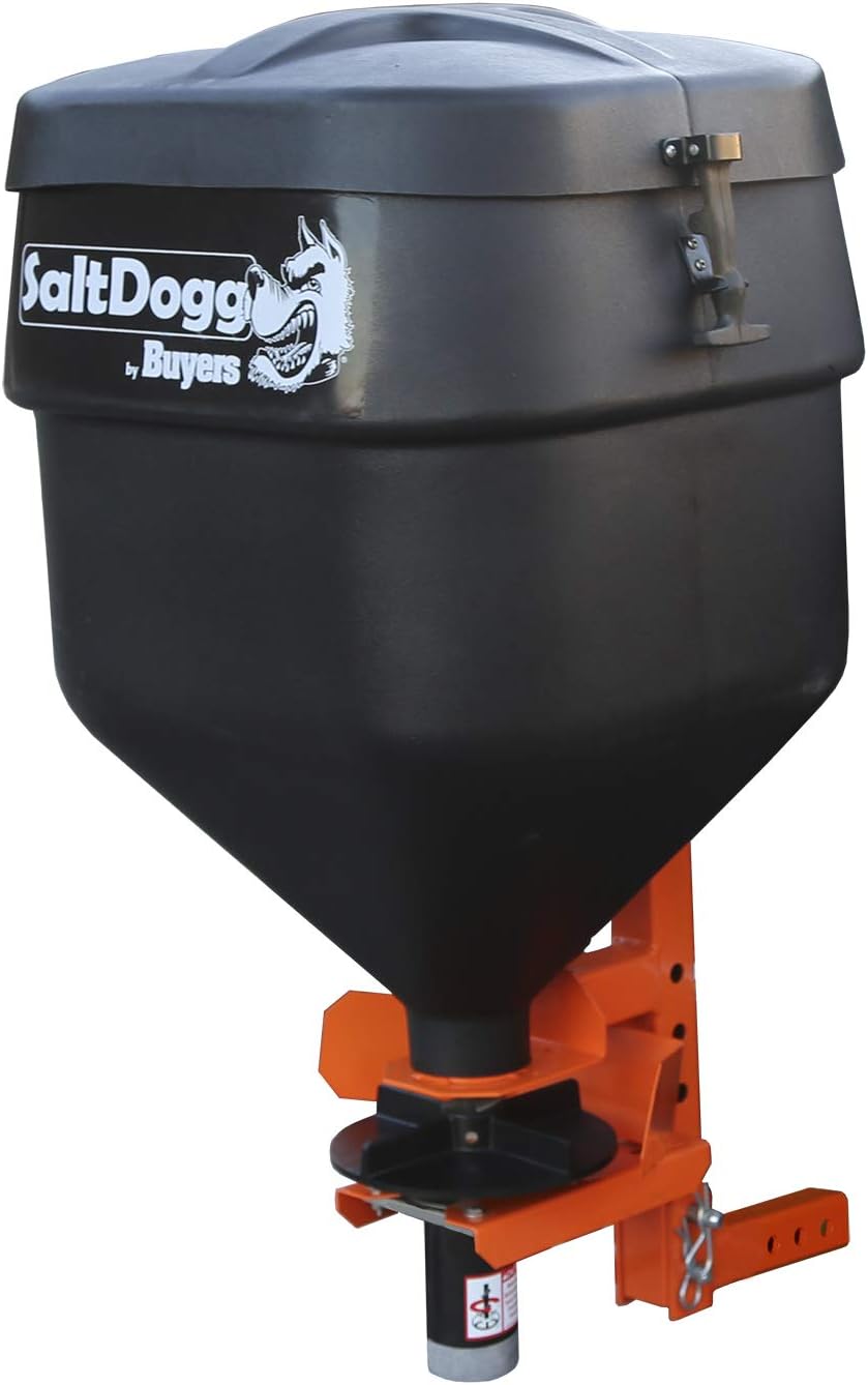 SaltDogg TGSUV1B Tailgate Spreader, Black/Orange