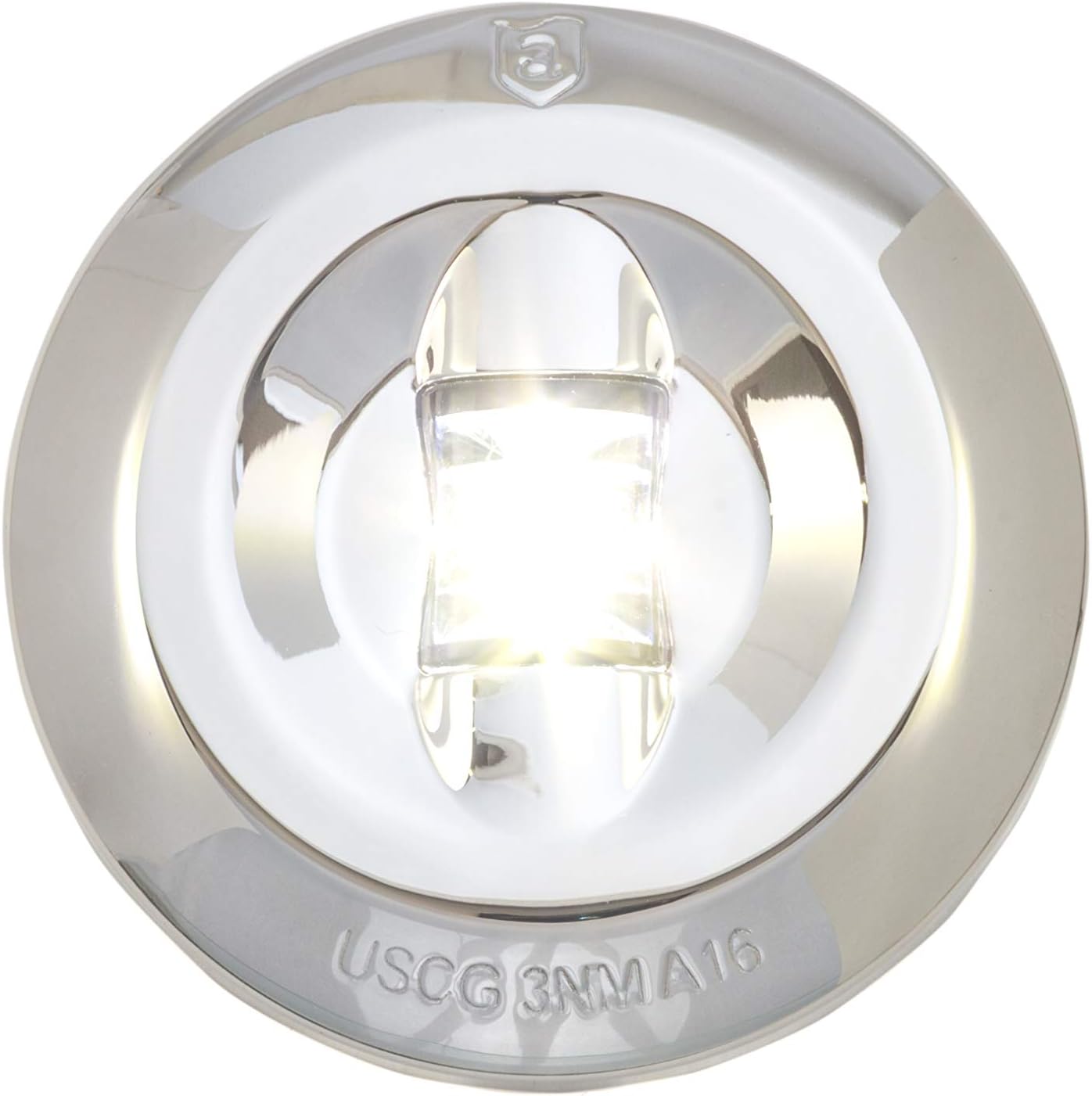 attwood 6556-7 Universal Watertight Marine Boat LED Round 3 Nautical Mile Transom Light Pack of 2