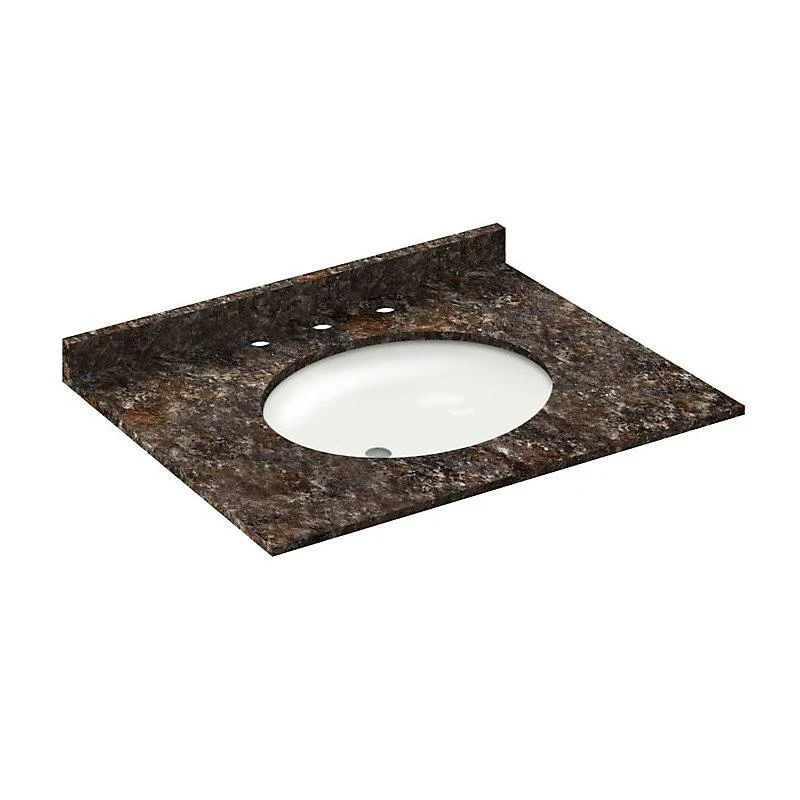 LessCare Vanity Top with Back Splash Finish: Tan Brown LGT31228