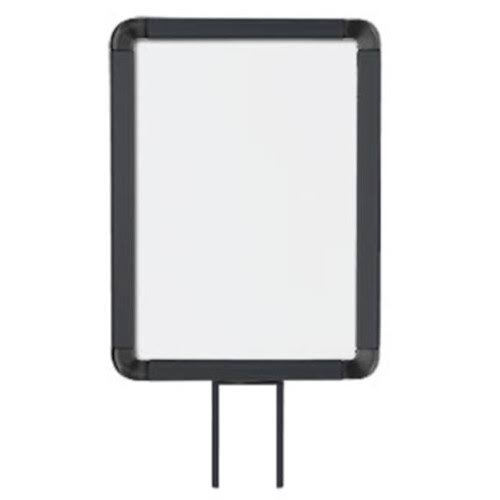 Lavi Industries 50-1141F12V-MB Vertical Fixed Mount Sign Frame, 8.5 x 11 in. Matte Black