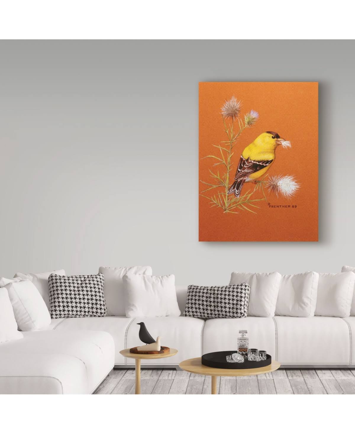 Trademark Fine Art Ali33141-C2432Gg Rusty Frentner &Bird Red Backgroun