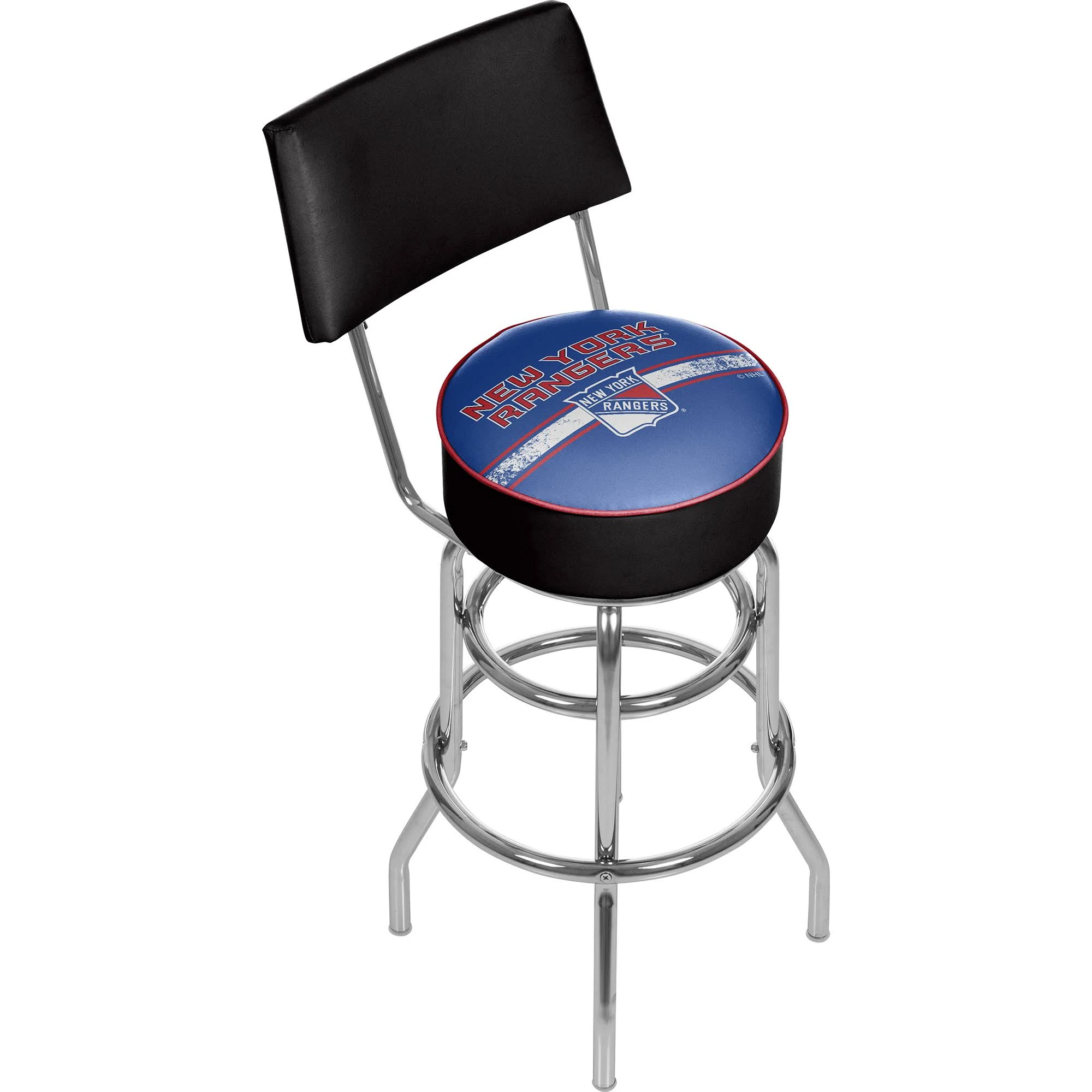 NHL New York Rangers Swivel Bar Stool with Back