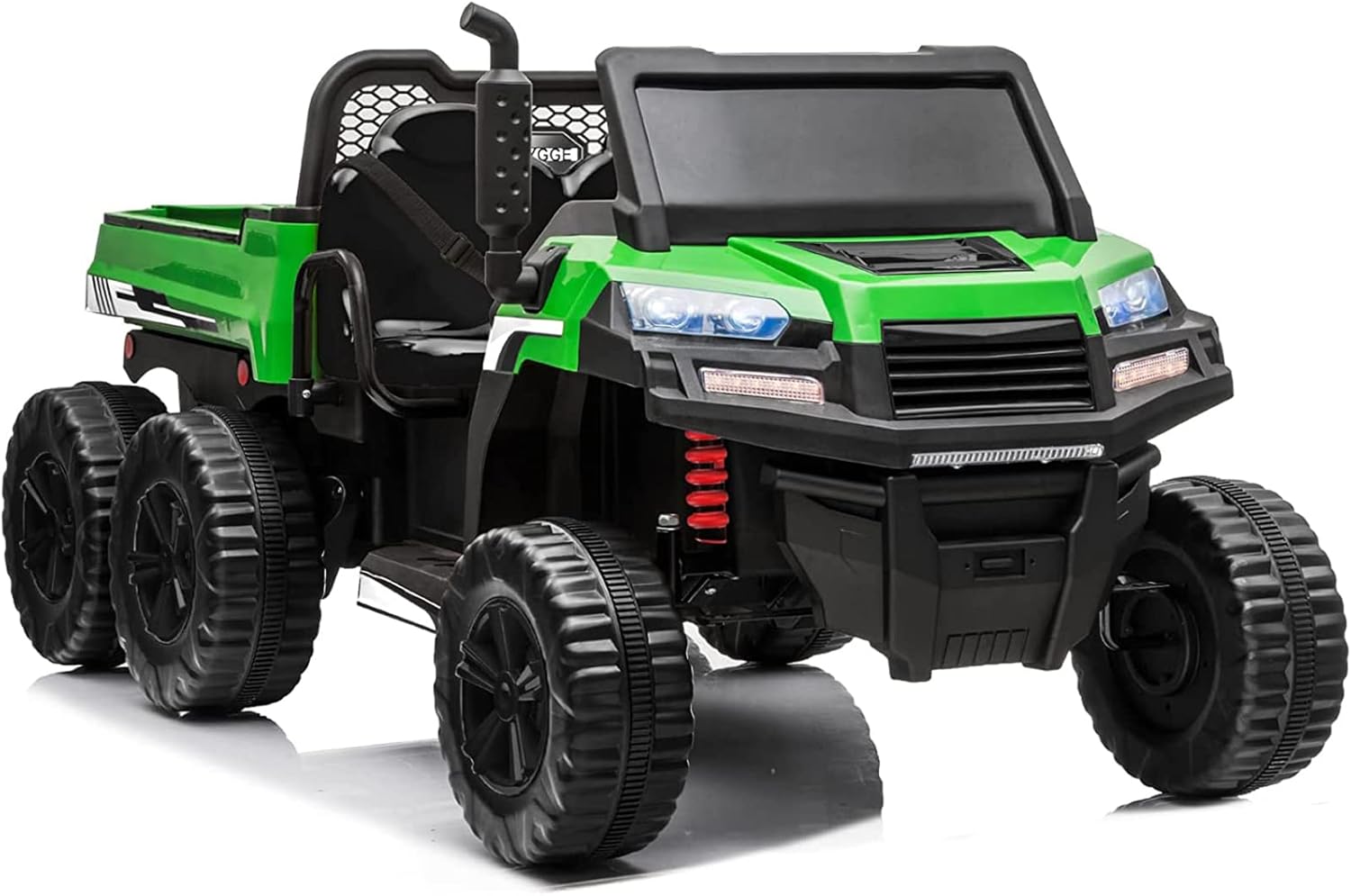 sopbost 2 Seater Ride On Car Ride on Dump Truck 12V 14Ah 4WD Battery Powered Ride On Tractor with Remote Control 6 Wheels Electric Ride on Toys Truck for Kids, Music Play, Bluetooth, Red