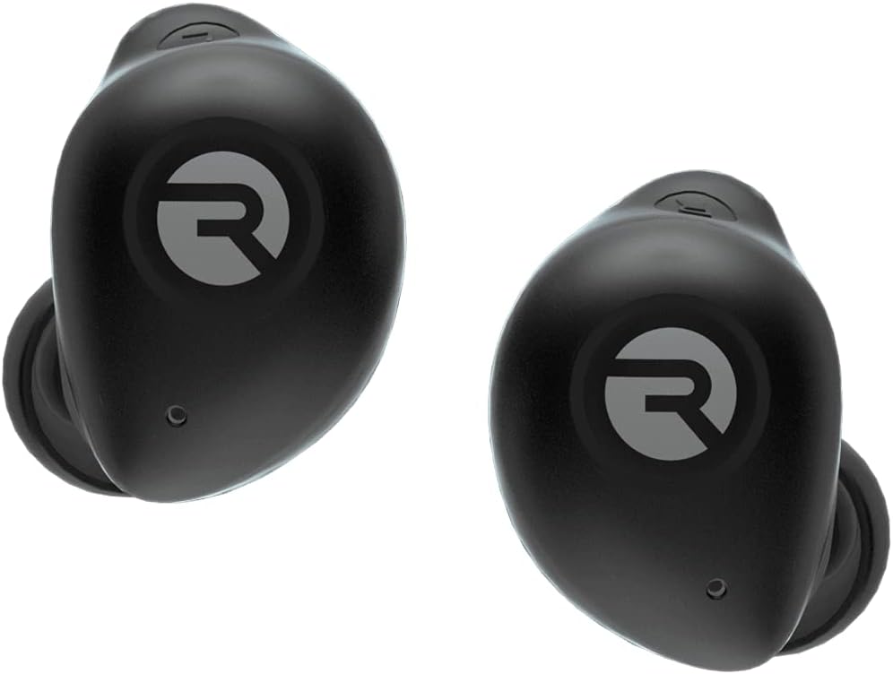Raycon The Fitness Earbuds True Wireless Bluetooth with Built in Mic 54 Hours of Battery IPX7 Waterproof and Charging Case with Talk, Text, and Play Bluetooth 5.0 Portable Sport (Carbon Black)