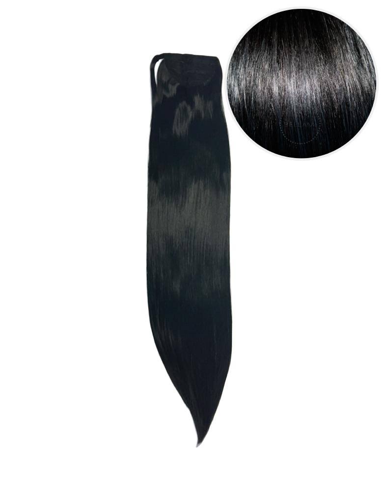 BELLAMI Faux Wrap Ponytail 180g 24x22 Jet Black (1)