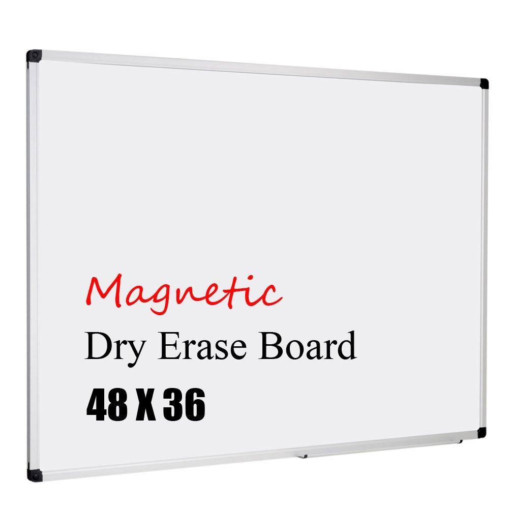 Xboard Magnetic 48x36x22 Dry Erase Aluminum Framed Whiteboard with Detachable Marker Tray