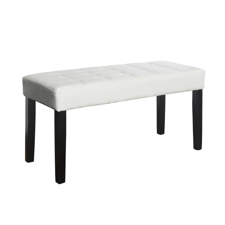 CorLiving California Modern White Accent Bench | LMY-110-O