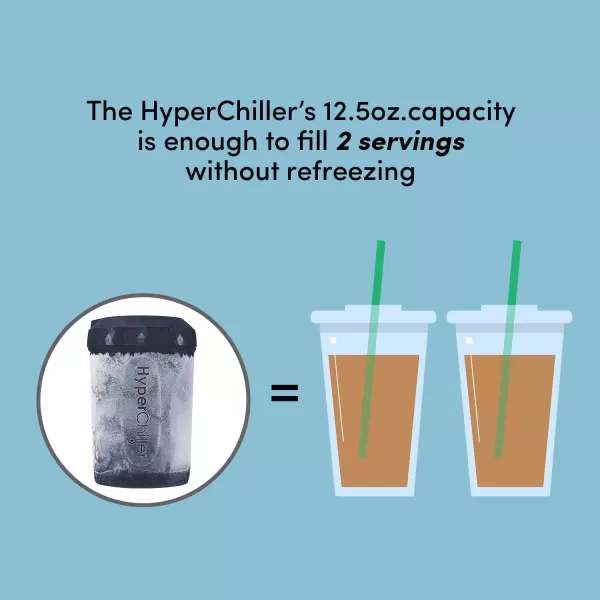 HyperChiller SLIM HBC100SS, Dual Wall Vacuum Insulated, Slim Can Cooler, Beer, Soda, Energy Drinks, Seltzer, Wine Cooler, Fits All Standard 12 OZ Slim Cans, Cup Holder Friendly, Stainless Steel(Charcoal Black)