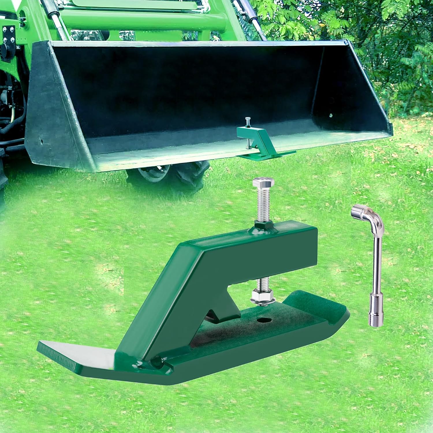 ONECHOI Tractor Bucket Edge Tamer, Heavy Duty Steel Bucket Attachments, 12