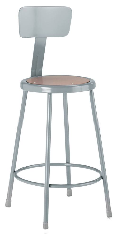 Diversified Woodcraft S-24B Steel HB Seat with Backrest Stool 24 in.