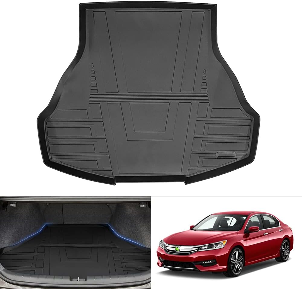 T TGBROS Custom Fit for Car Cargo Mat Honda Accord 2013 2014 2015 2016 2017 All Weather Cargo Liner Rear Trunk Liner Non-Slip TPO Odourless