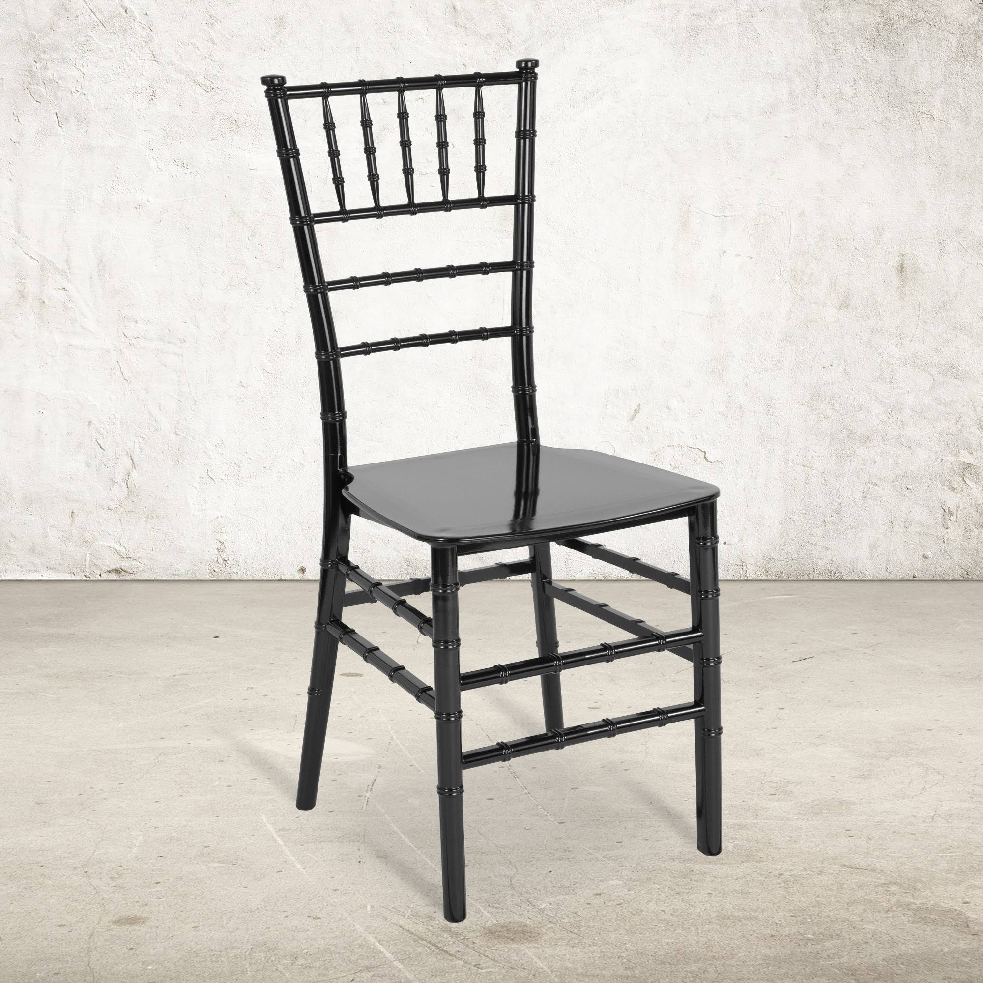 Emma and Oliver Black Stackable Resin Chiavari Chair