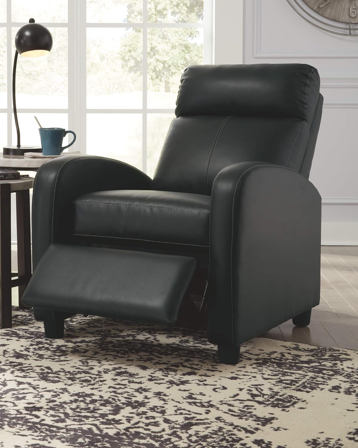 Signature Design by Ashley Declo Low Leg Recliner, Black