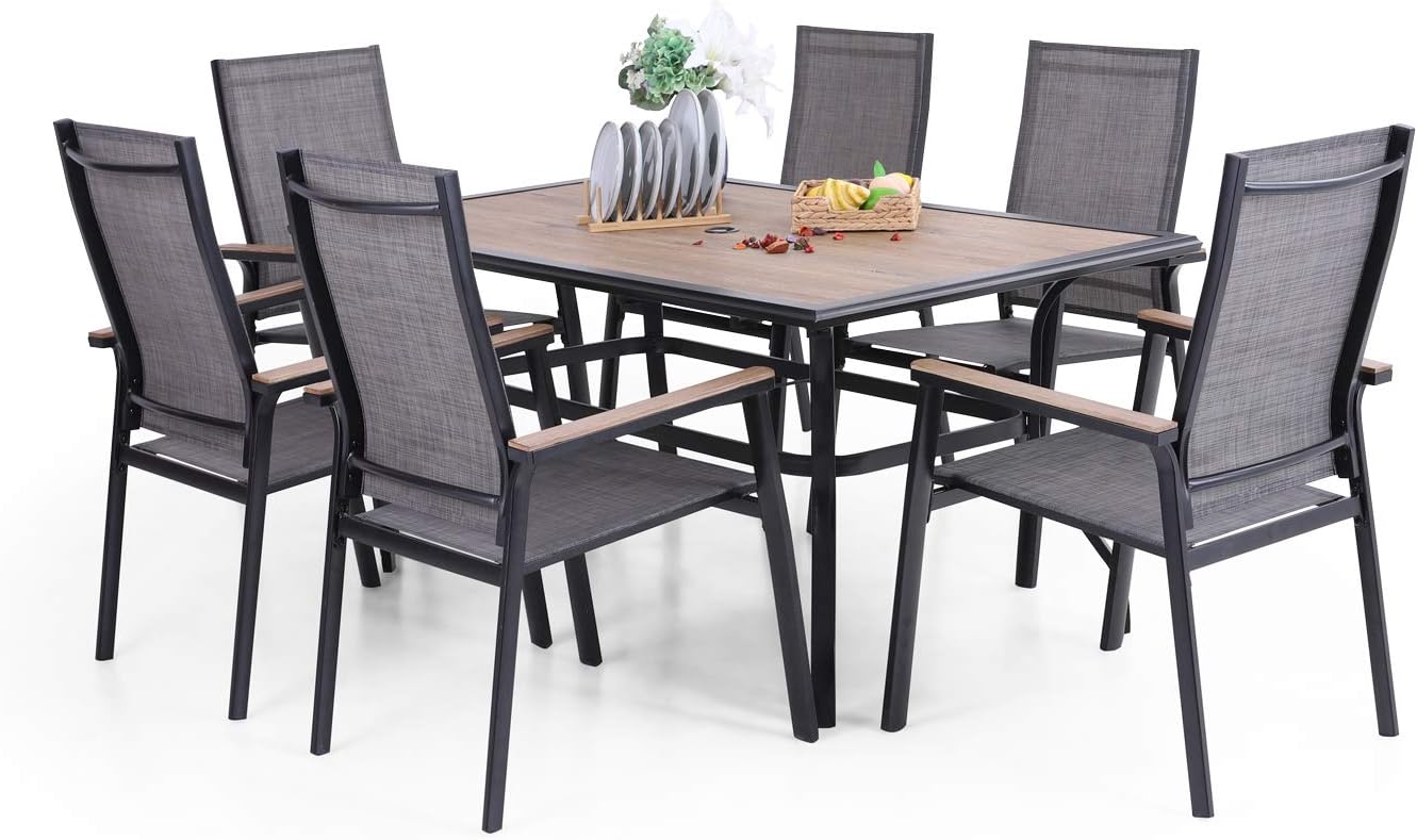 PHI VILLA 7 PCS Dining Sets with 1.57
