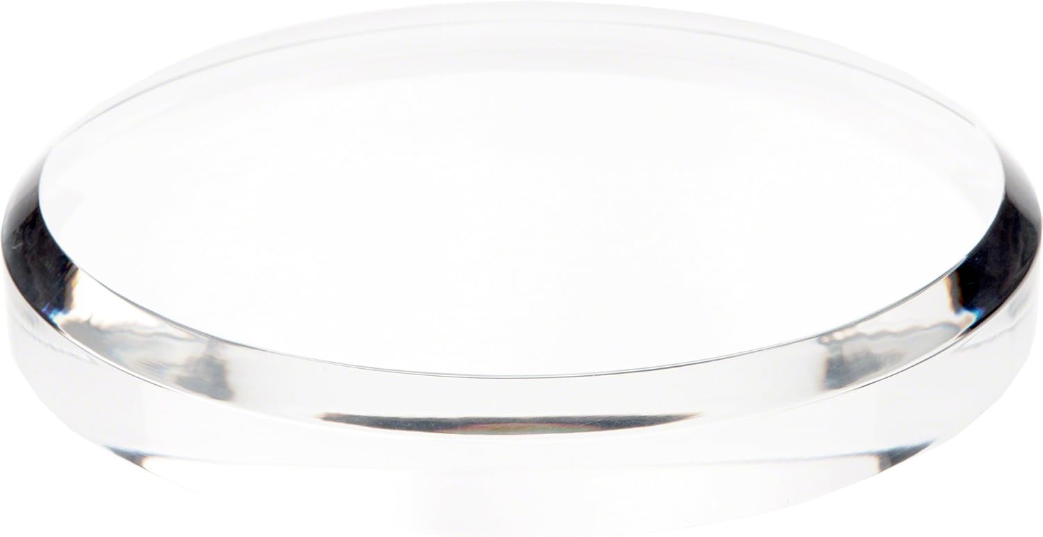 Plymor Clear Acrylic Beveled Round Display Base, 5
