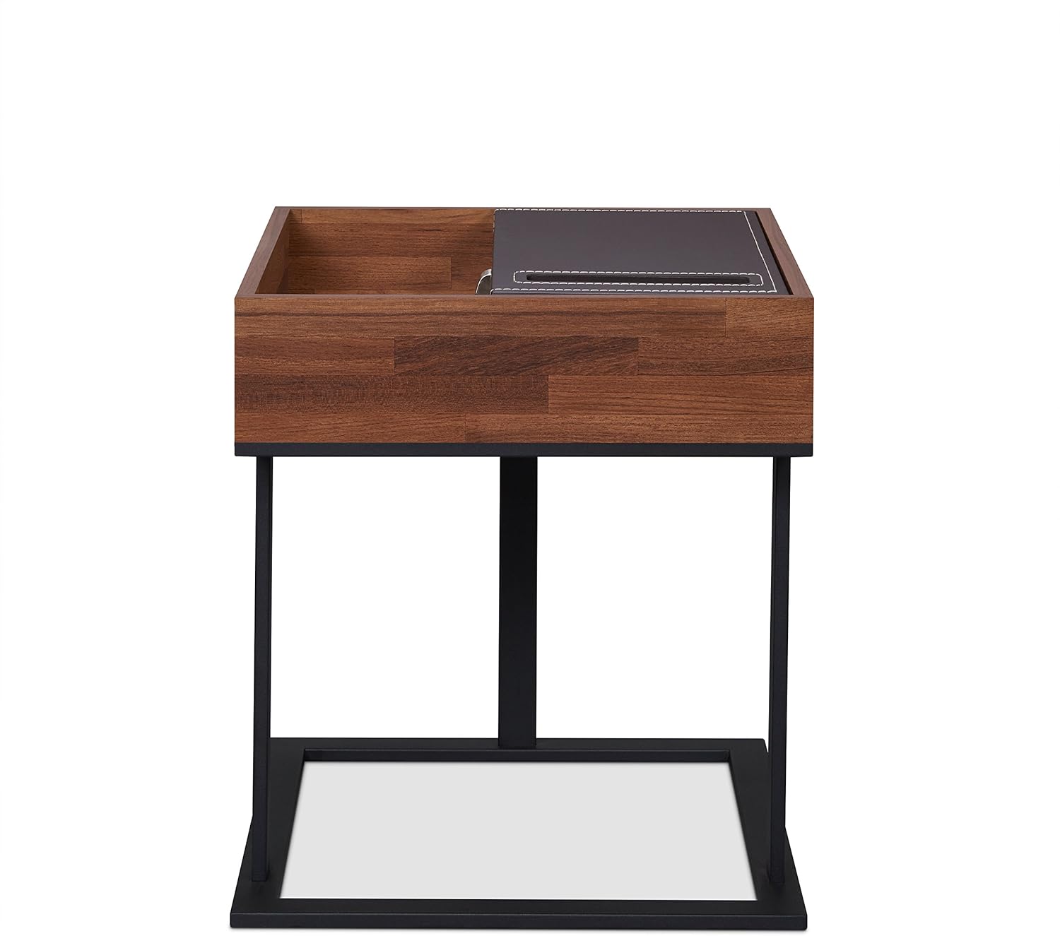 ACME Furniture 83895 Sonia Walnut and Sandy Black Side Table