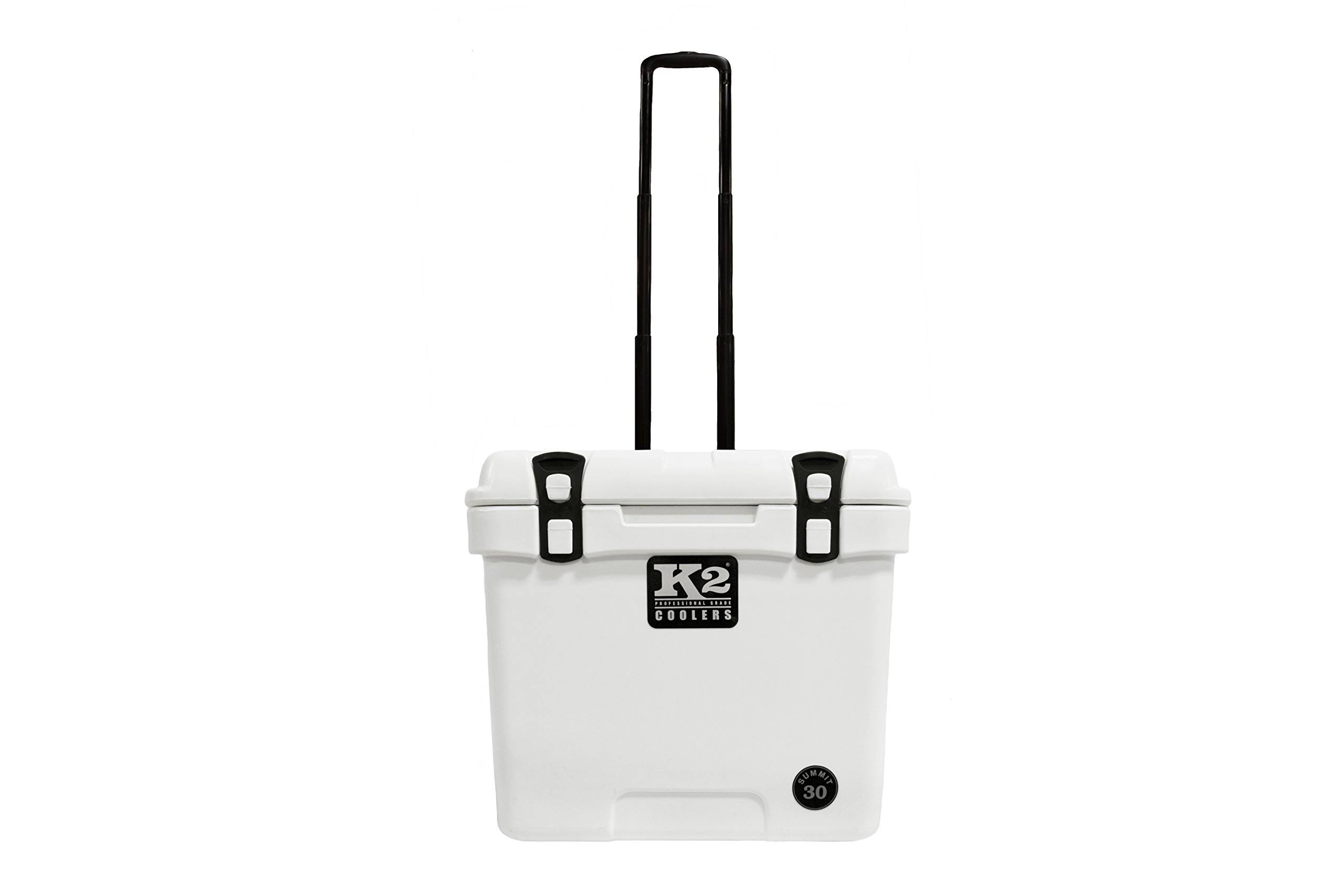 K2 Coolers Summit 30 Quart Cooler, Glacier White / with Wheels