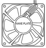DC Fans DC Axial Fan, 80x20mm, 12VDC, 44CFM, Flange, 2-Wire, (Pack of 10)(3108NL-04W-B50-P00)