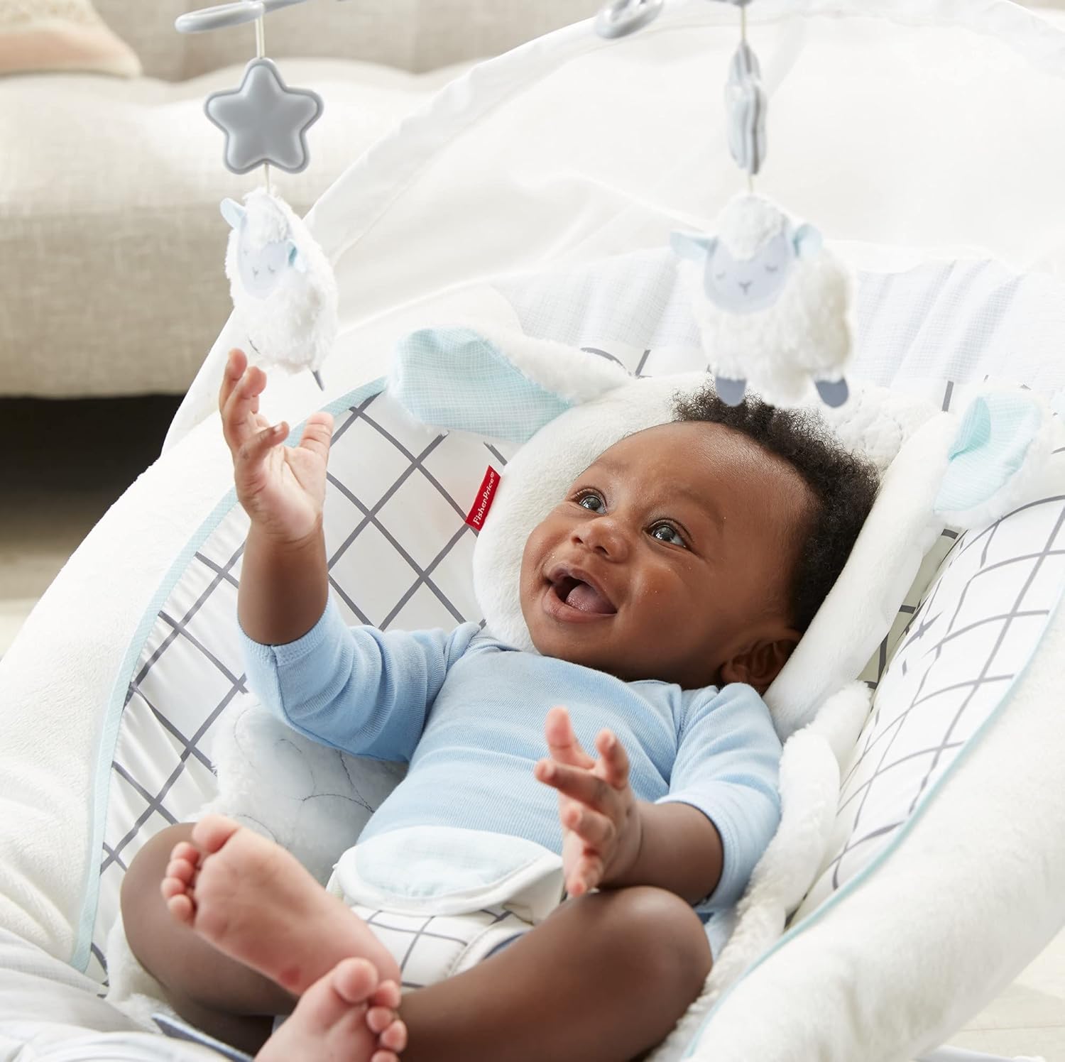 Fisher-Price Sweet Little Lamb Deluxe Baby Bouncer Pack of 2