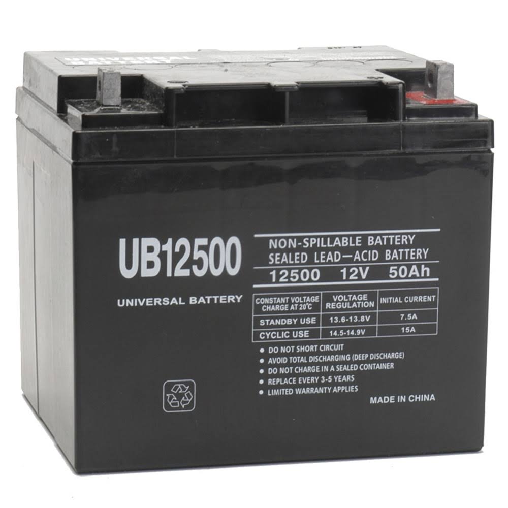 UPG 12V 50Ah Wheelchair Battery replaces 38ah Kung Long WP38-12