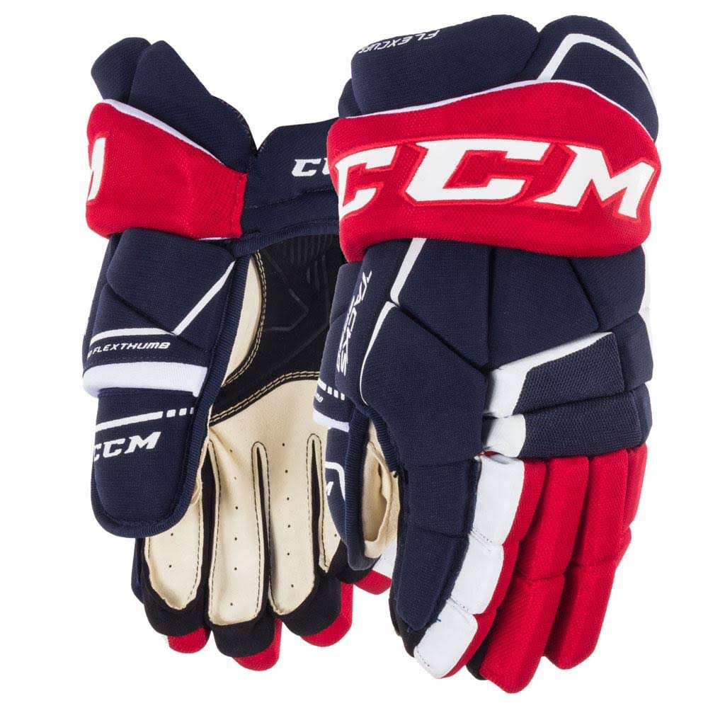 CCM Tacks 9060 Hockey Gloves - Junior - Navy/Red/White - 10.0x22