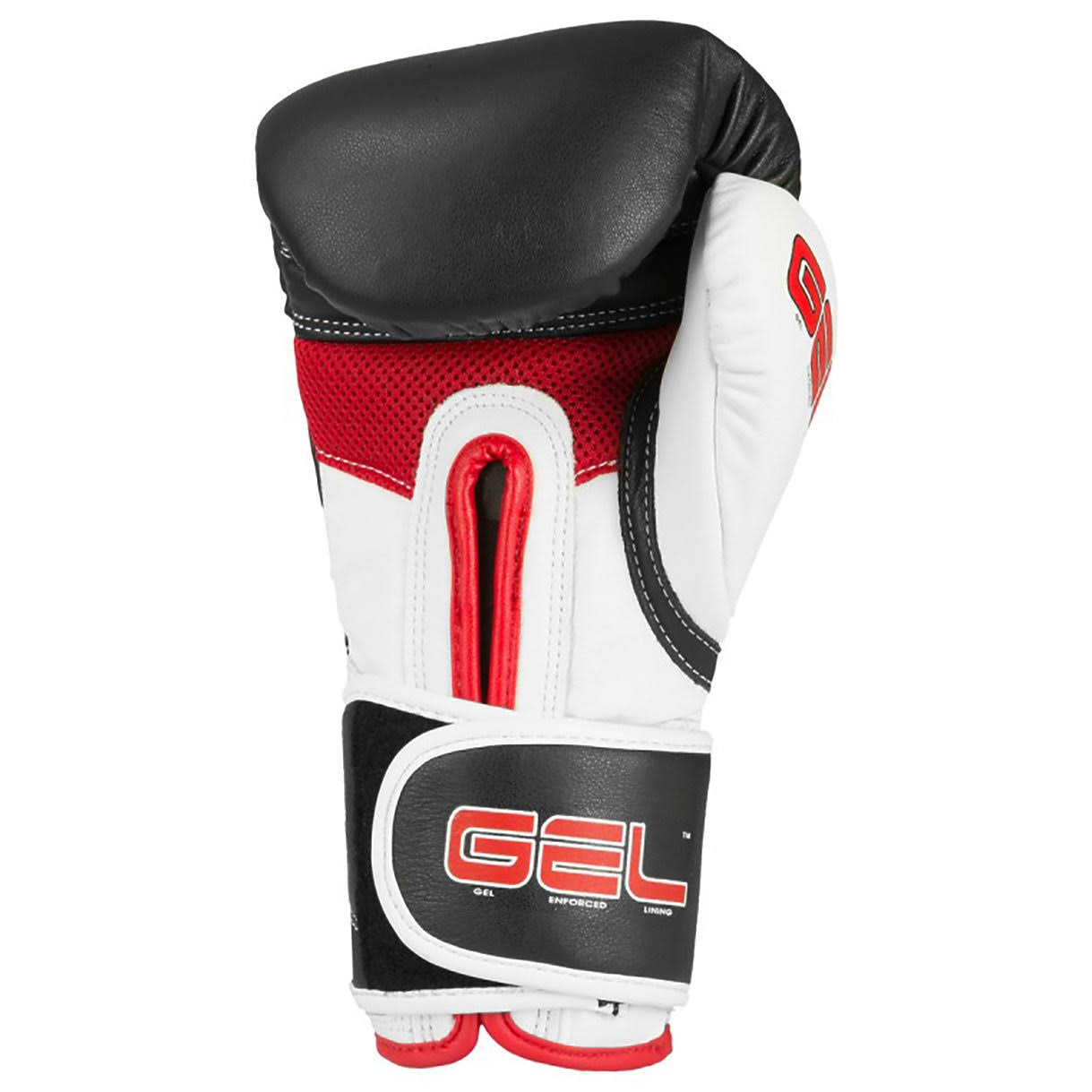 Title Boxing Gel Intense Hook and Loop Training Boxing Gloves - Black/White/Red
