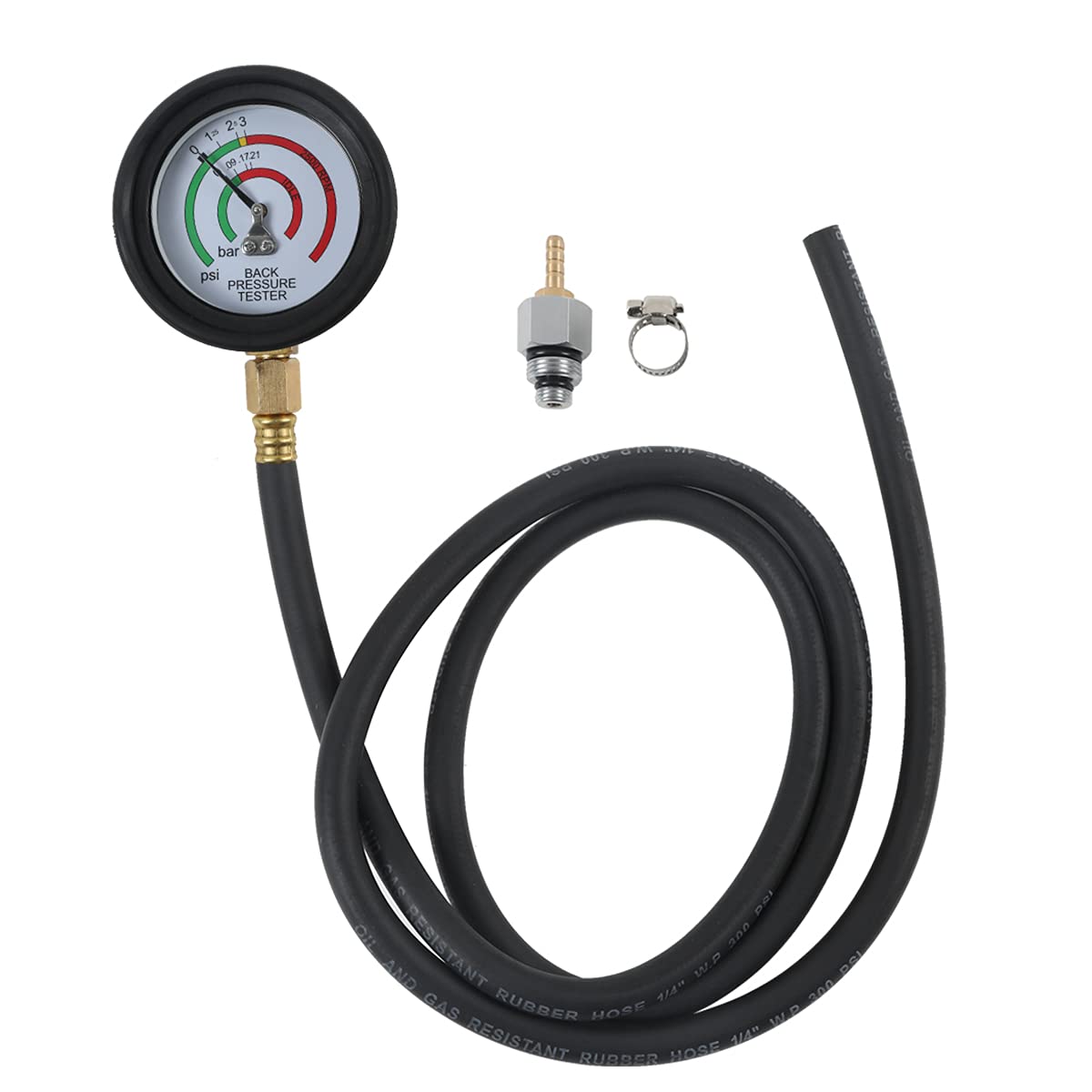 Exhaust Back Pressure Tester Kit with 6-Foot Hose, Exhaust Back Pressure Gauge with Carrying Case