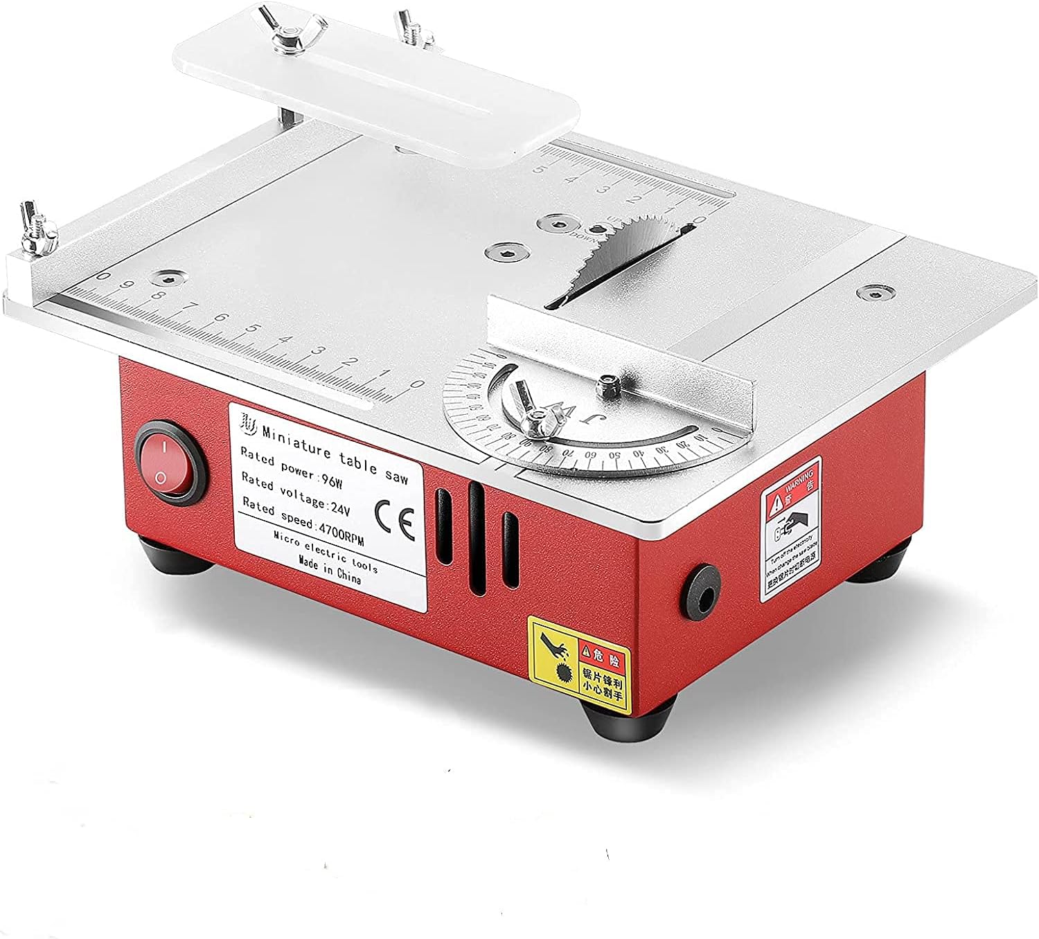 CNCEST Mini Table Saw Woodworking Table Saw Cutting Polishing Machine 9200/min 96W Electric Saw Polish Carving Tools (9200R/Min)