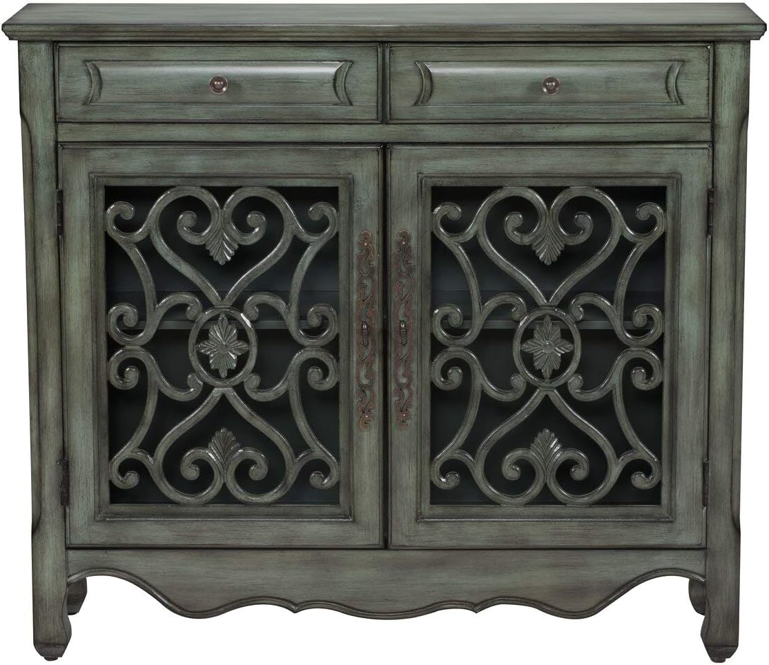 Mauzy 2 Door Accent Cabinet, Number of Interior Shelves: 1, Number of Drawers: 2