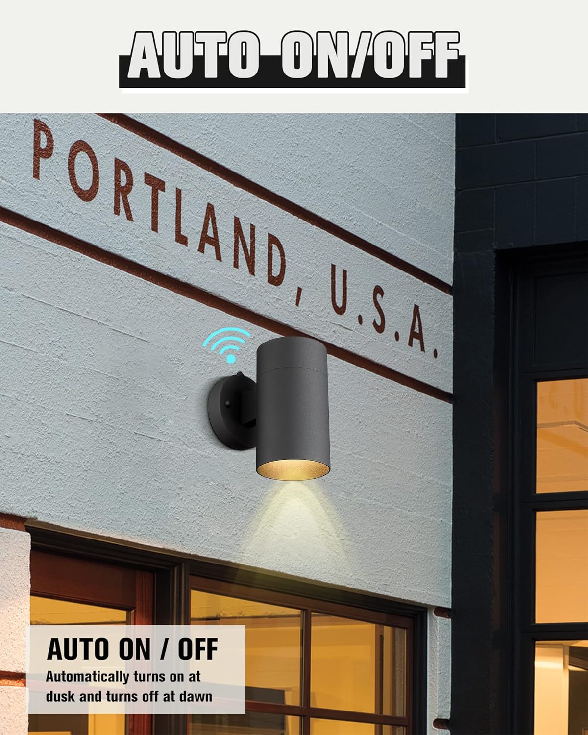 Ken & Ricky Dusk to Dawn Outdoor Wall Lighting, Outside Wall Light Fixtures,Modern Exterior Wall Sconce with Photocell Sensor for Porch Garage Patio Doorway Entryway House -2 Pack