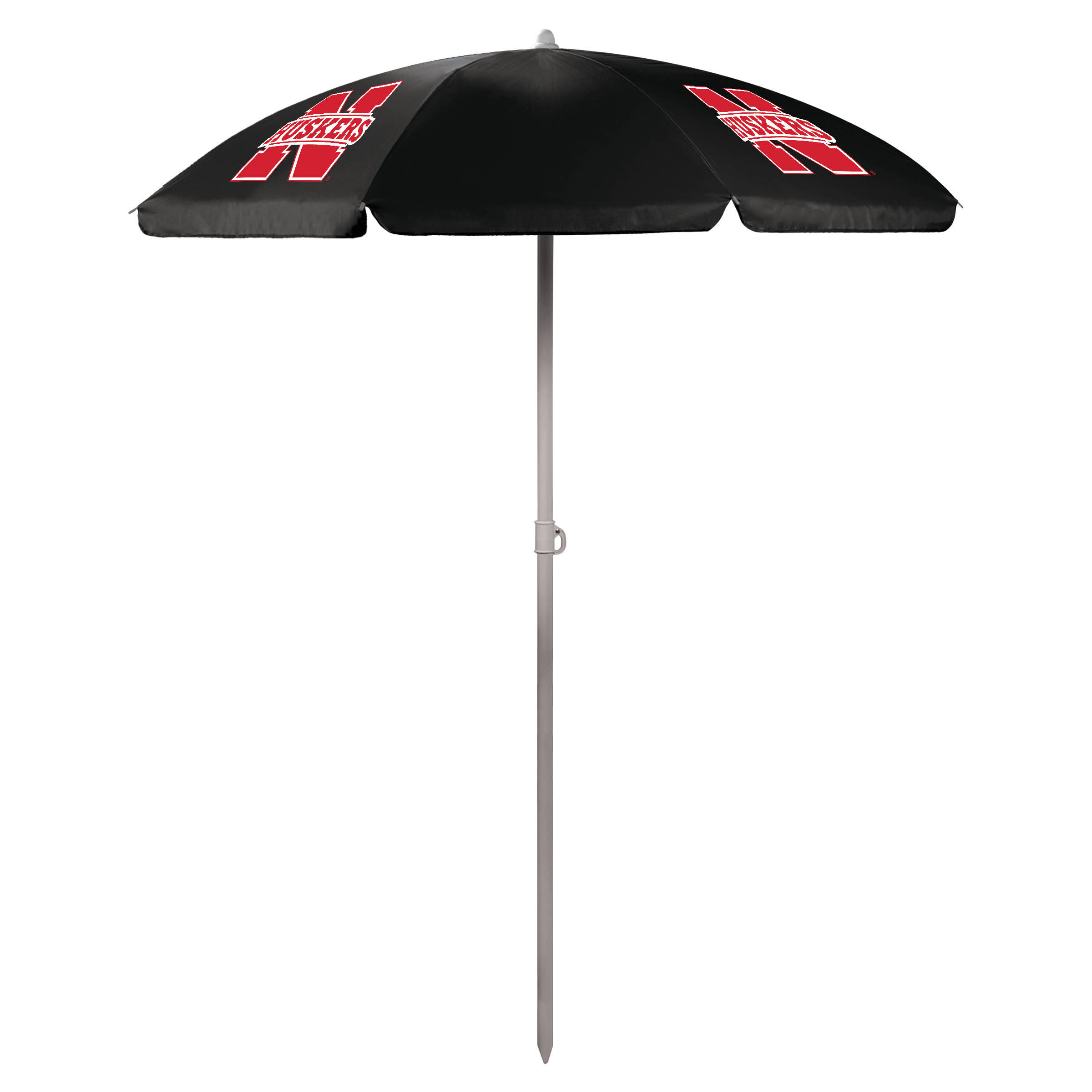 Black Nebraska Cornhuskers 5.5' Portable Beach Umbrella
