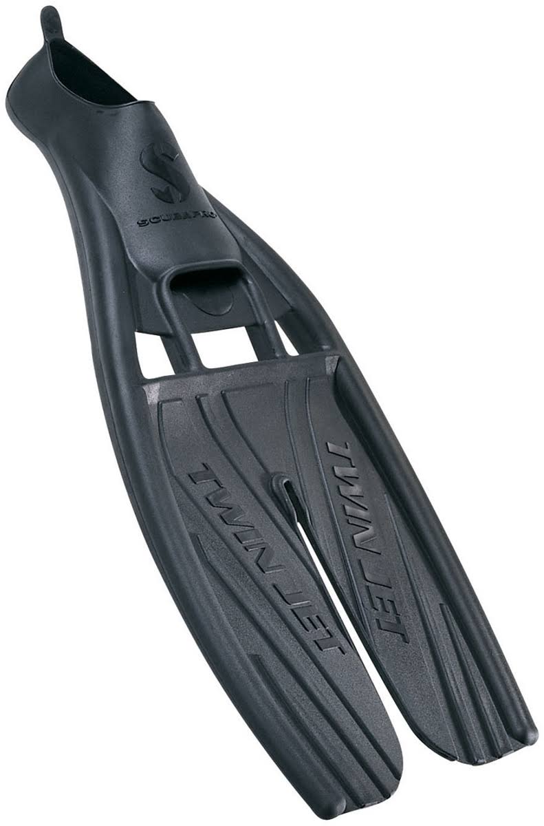 ScubaPro Twin Jet Full Foot Fins (Black, 13-14)