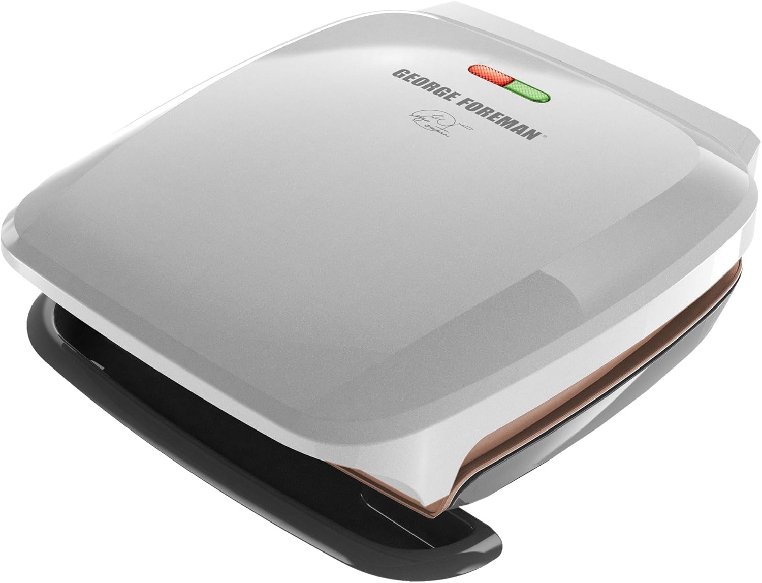 George Foreman GR260P 4 Serving Classic Plate Grill, Platinum Pack of 2