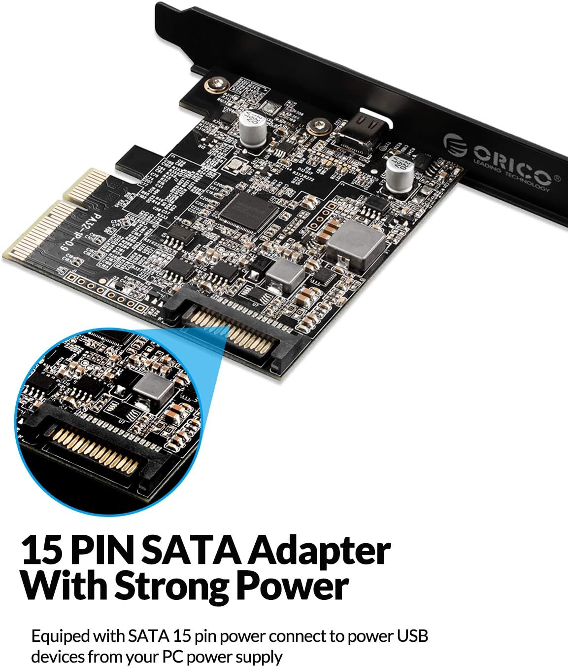 ORICO USB PCI-E Card, USB 3.2 Gen 2 Internal Expansion Card,Type C PCI-Express 4X to USB 3.2 Gen 2x2 (20 Gbps), ASM3242 Chipset for Windows 8/10/Linux,Compatible Slot: PCIe x4 (3.0), PCIe x8, PCIe x16 Pack of 2