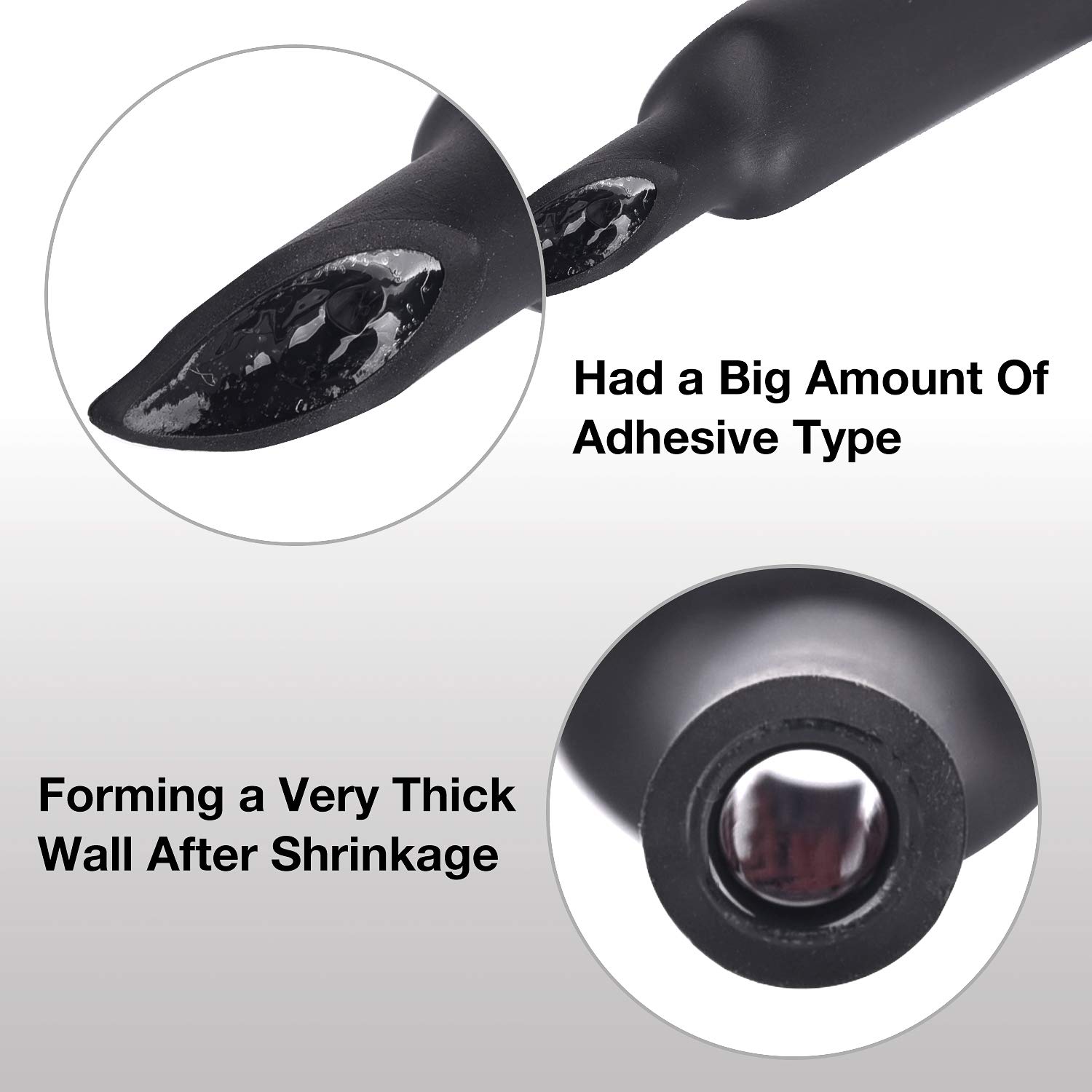 82 Ft XHF 5/8 Inch (15mm) 3:1 Waterproof Heat Shrink Tubing Marine Grade Wire Cable Adhesive Lined Tube Insulation Seal Against Moisture Corrosion and Air Leakage Black Pack of 2