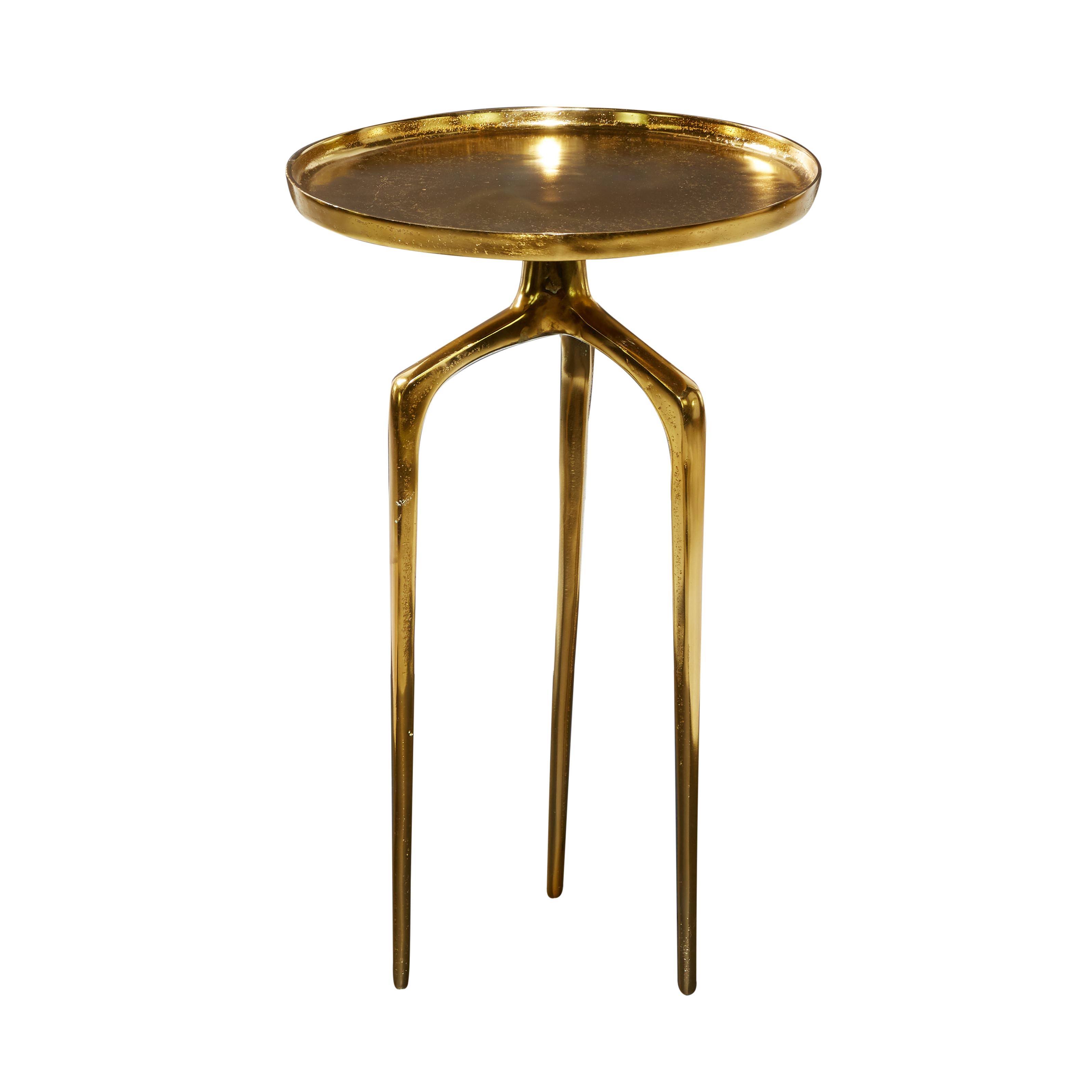 Chelsea Grove Gold Aluminum Contemporary Accent Table