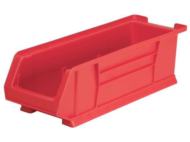 AkroMils Multipurpose Plastic Stack Storage Akro Bin Red 4pk - 23.87x 8.25x 7 30284RED