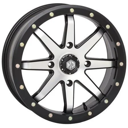 STI HD9 Beadlock 18x7 ATV/UTV Wheel - Matte Black/Machined (4/156) 6+1 [18hb903]