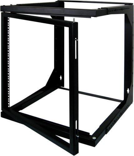 Vertical Cable Data Rackmount 8U Open Wall Mount Frame Rack with Hinge