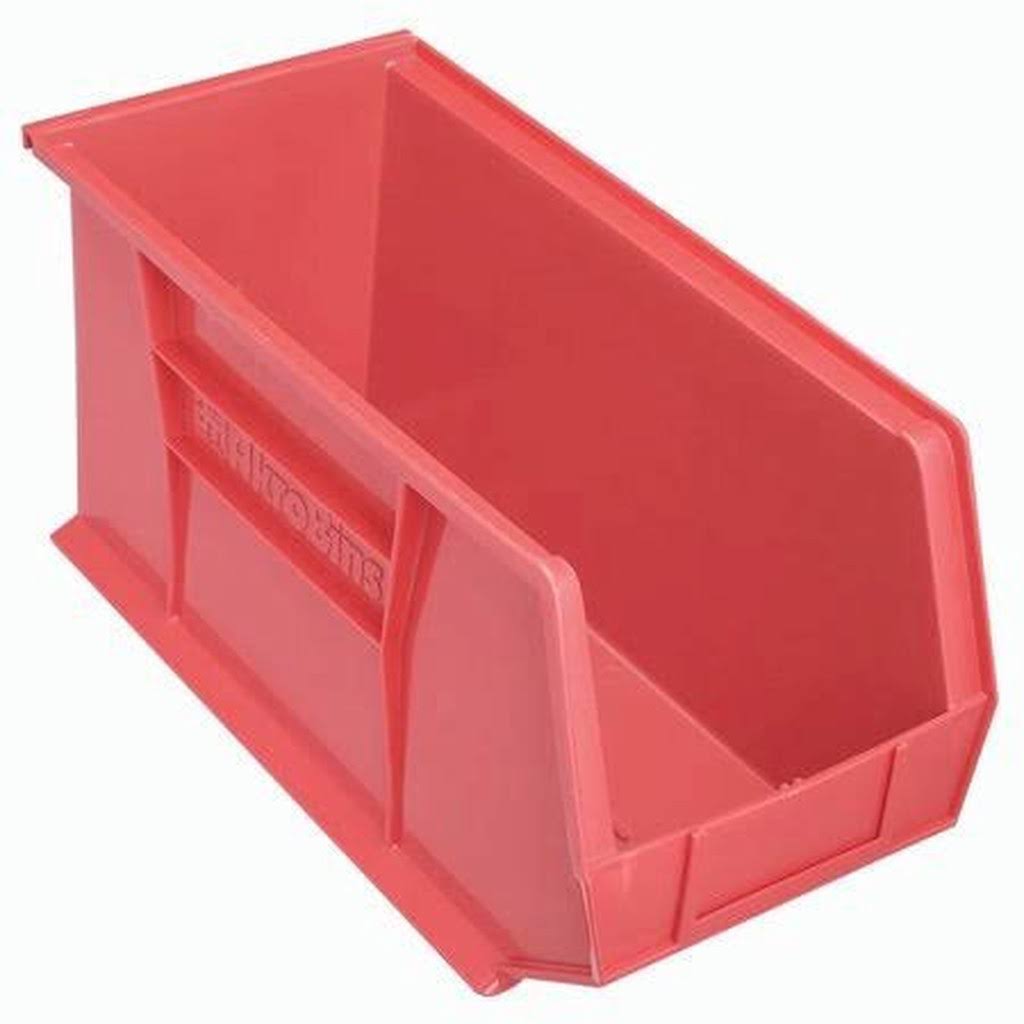 Akro-Mils 184817RD Plastic Stacking Bin - 8.25 x 18 x 9 in. Red